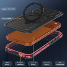 Load image into Gallery viewer, iPhone 17 Pro Max Waterproof Case [Kickstud 2.0 Series] Protective IP68 Cover W/Screen Protector &amp; Kickstand [Pink]
