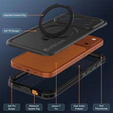 Load image into Gallery viewer, iPhone 17 pro Waterproof Case [Kickstud 2.0 Series] Protective IP68 Cover W/Screen Protector &amp; Kickstand [Black]
