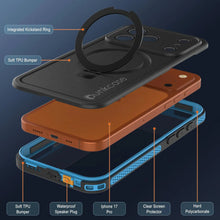 Load image into Gallery viewer, iPhone 17 pro Waterproof Case [Kickstud 2.0 Series] Protective IP68 Cover W/Screen Protector &amp; Kickstand [Blue]
