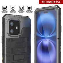 Load image into Gallery viewer, iPhone 16 Plus Metal Extreme 3.0 Series Aluminum Waterproof Case IP68 W/Buillt in Screen Protector &amp; Kickstand [Silver]
