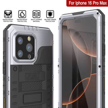 Load image into Gallery viewer, iPhone 16 Pro Max Metal Extreme 3.0 Series Aluminum Waterproof Case IP68 W/Buillt in Screen Protector &amp; Kickstand [White]
