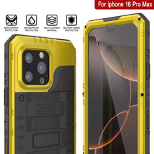 Load image into Gallery viewer, iPhone 16 Pro Max Metal Extreme 3.0 Series Aluminum Waterproof Case IP68 W/Buillt in Screen Protector &amp; Kickstand [Yellow]
