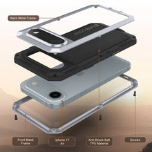 Load image into Gallery viewer, iPhone 17 Air Metal Case, Heavy Duty Military Grade Armor Cover [shock proof] Full Body Hard [White]
