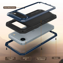 Load image into Gallery viewer, iPhone 17 Air Metal Case, Heavy Duty Military Grade Armor Cover [shock proof] Full Body Hard [Blue]
