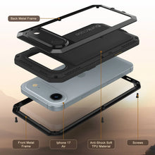 Load image into Gallery viewer, iPhone 17 Air Metal Case, Heavy Duty Military Grade Armor Cover [shock proof] Full Body Hard [Black]
