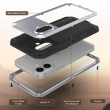 Load image into Gallery viewer, iPhone 17 Metal Case, Heavy Duty Military Grade Armor Cover [shock proof] Full Body Hard [White]
