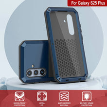 Load image into Gallery viewer, Galaxy S25 Plus Metal Case, Heavy Duty Military Grade Armor Cover [shock proof] Full Body Hard [Blue]
