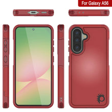 Load image into Gallery viewer, PunkCase Galaxy A56 Case, [Spartan 2.0 Series] Clear Rugged Heavy Duty Cover [Red]
