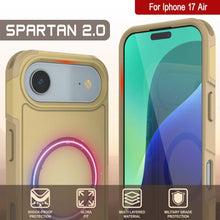 Load image into Gallery viewer, PunkCase iPhone 17 Air Case, [Spartan 2.0 Series] Clear Rugged Heavy Duty Cover W/Built in Screen Protector [yellow]
