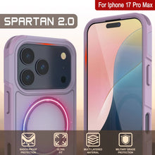 Load image into Gallery viewer, PunkCase iPhone 17 Pro Max Case, [Spartan 2.0 Series] Clear Rugged Heavy Duty Cover W/Built in Screen Protector [lilac]
