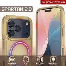 Load image into Gallery viewer, PunkCase iPhone 17 Pro Max Case, [Spartan 2.0 Series] Clear Rugged Heavy Duty Cover W/Built in Screen Protector [yellow]
