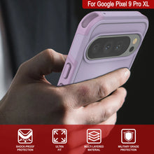 Load image into Gallery viewer, PunkCase Google Pixel 9 Pro XL Case, [Spartan 2.0 Series] Clear Rugged Heavy Duty Cover W/Built in Screen Protector [Lilac]
