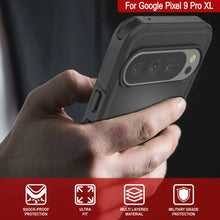 Load image into Gallery viewer, PunkCase Google Pixel 9 Pro XL Case, [Spartan 2.0 Series] Clear Rugged Heavy Duty Cover W/Built in Screen Protector [Black]

