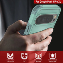 Load image into Gallery viewer, PunkCase Google Pixel 9 Pro XL Case, [Spartan 2.0 Series] Clear Rugged Heavy Duty Cover W/Built in Screen Protector [Teal]
