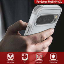 Load image into Gallery viewer, PunkCase Google Pixel 9 Pro XL Case, [Spartan 2.0 Series] Clear Rugged Heavy Duty Cover W/Built in Screen Protector [White]
