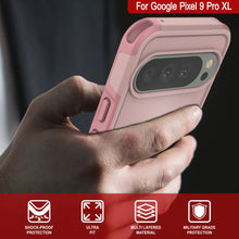 Load image into Gallery viewer, PunkCase Google Pixel 9 Pro XL Case, [Spartan 2.0 Series] Clear Rugged Heavy Duty Cover W/Built in Screen Protector [Pink]

