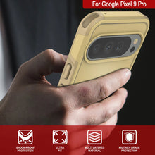 Load image into Gallery viewer, PunkCase Google Pixel 9 Pro Case, [Spartan 2.0 Series] Clear Rugged Heavy Duty Cover W/Built in Screen Protector [Yellow]
