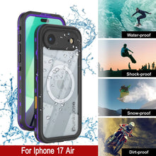 Load image into Gallery viewer, iPhone 17 Air Waterproof IP68 Case, Punkcase [Purple] [StudStar Series] [Slim Fit] [Dirtproof]

