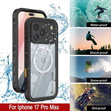 Load image into Gallery viewer, iPhone 17 Pro Max Waterproof IP68 Case, Punkcase [Black] [StudStar Series] [Slim Fit]
