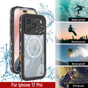 iPhone 17 Pro Waterproof IP68 Case, Punkcase [Clear] [StudStar Series] [Slim Fit] [Dirtproof]
