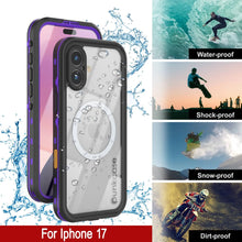 Load image into Gallery viewer, iPhone 17 Waterproof IP68 Case, Punkcase [Purple] [StudStar Series] [Slim Fit] [Dirtproof]
