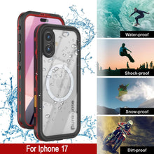 Load image into Gallery viewer, iPhone 17 Waterproof IP68 Case, Punkcase [Red] [StudStar Series] [Slim Fit]
