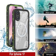 Load image into Gallery viewer, iPhone 17 Waterproof IP68 Case, Punkcase [Light green] [StudStar Series] [Slim Fit] [Dirtproof]
