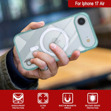 Load image into Gallery viewer, Punkcase iPhone 17 Air Magnetic Wireless Charging Case [ClearMag Series][Teal]
