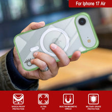 Load image into Gallery viewer, Punkcase iPhone 17 Air Magnetic Wireless Charging Case [ClearMag Series][Green]
