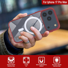 Load image into Gallery viewer, Punkcase iPhone 17 Pro Max Magnetic Wireless Charging Case [ClearMag Series][Red]

