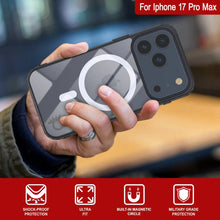 Load image into Gallery viewer, Punkcase iPhone 17 Pro Max Magnetic Wireless Charging Case [ClearMag Series][Black]
