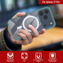 Load image into Gallery viewer, Punkcase iPhone 17 Pro Magnetic Wireless Charging Case [ClearMag Series][Teal]
