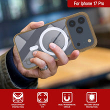 Load image into Gallery viewer, Punkcase iPhone 17 Pro Magnetic Wireless Charging Case [ClearMag Series][Gold]
