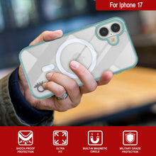 Load image into Gallery viewer, Punkcase iPhone 17 Magnetic Wireless Charging Case [ClearMag Series][Teal]
