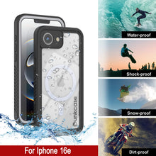 Load image into Gallery viewer, iPhone 16e  Waterproof Case, Punkcase [Extreme Mag Series] Armor Cover W/ Built In Screen Protector [White]
