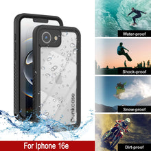 Load image into Gallery viewer, iPhone 16e Waterproof Case, Punkcase [Extreme Series] Armor Cover W/ Built In Screen Protector [Black]
