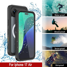Load image into Gallery viewer, iPhone 17 Air Waterproof Case, Punkcase [Extreme Series] Armor Cover W/ Built In Screen Protector [Black]
