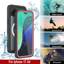 Load image into Gallery viewer, iPhone 17 Air Waterproof Case, Punkcase [Extreme Series] Armor Cover W/ Built In Screen Protector [Pink]
