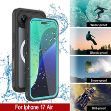 Load image into Gallery viewer, iPhone 17 Air Waterproof Case, Punkcase [Extreme Series] Armor Cover W/ Built In Screen Protector [Teal]
