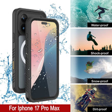 Load image into Gallery viewer, iPhone 17 Pro Max Waterproof Case, Punkcase [Extreme Mag Series] Armor Cover W/ Built In Screen Protector [Black]
