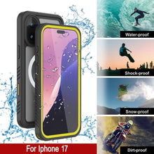 Load image into Gallery viewer, iPhone 17  Waterproof Case, Punkcase [Extreme Mag Series] Armor Cover W/ Built In Screen Protector [Yellow]
