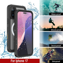 Load image into Gallery viewer, iPhone 17 Waterproof Case, Punkcase [Extreme Series] Armor Cover W/ Built In Screen Protector [Black]
