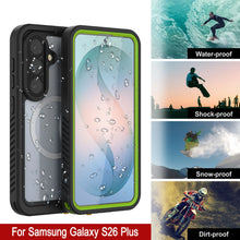 Load image into Gallery viewer, Galaxy S26 Plus Waterproof Case, Punkcase [Extreme Mag Series] Armor Cover W/ Built In Screen Protector [Green]
