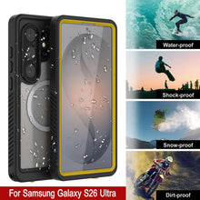 Load image into Gallery viewer, Galaxy S26 Ultra Waterproof Case, Punkcase [Extreme Mag Series] Armor Cover W/ Built In Screen Protector [Yellow]
