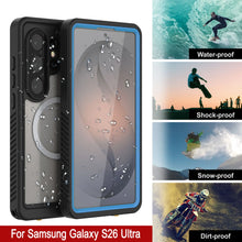 Load image into Gallery viewer, Galaxy S26 Ultra Waterproof Case, Punkcase [Extreme Mag Series] Armor Cover W/ Built In Screen Protector [Blue]
