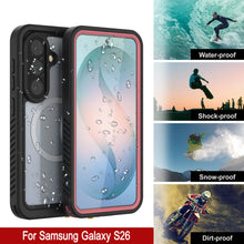 Load image into Gallery viewer, Galaxy S26 Waterproof Case, Punkcase [Extreme Mag Series] Armor Cover W/ Built In Screen Protector [Pink]
