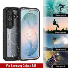 Load image into Gallery viewer, Galaxy S26 Waterproof Case, Punkcase [Extreme Mag Series] Armor Cover W/ Built In Screen Protector [White]
