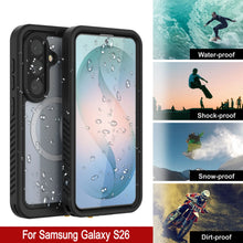 Load image into Gallery viewer, Galaxy S26 Waterproof Case, Punkcase [Extreme Mag Series] Armor Cover W/ Built In Screen Protector [Black]
