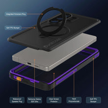 Load image into Gallery viewer, Galaxy S26 Ultra Waterproof Case [Kickstud 2.0 Series] Protective IP68 Cover W/Screen Protector &amp; Kickstand [Purple]
