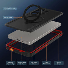 Load image into Gallery viewer, Galaxy S26 Ultra Waterproof Case [Kickstud 2.0 Series] Protective IP68 Cover W/Screen Protector &amp; Kickstand [Red]

